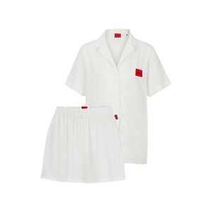 HUGO Regular-fit pyjamas with red logo labels