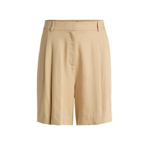 HUGO Relaxed-fit shorts with wide leg and front pleat