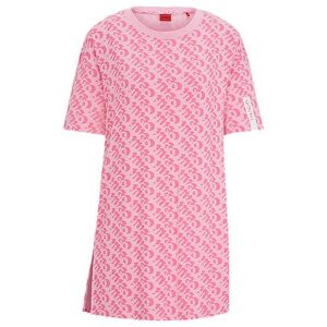 HUGO Relaxed-fit nightdress with all-over logo print