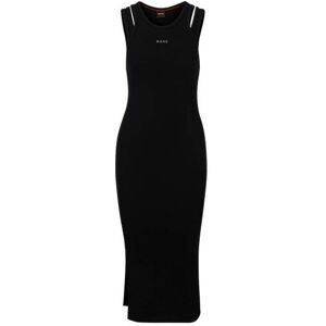 Boss Stretch-cotton bodycon dress with cut-out details