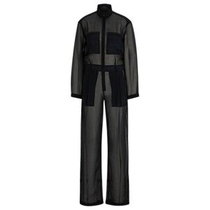 NAOMI x BOSS relaxed-fit jumpsuit in sheer organza