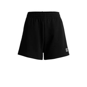 HUGO Cotton-terry regular-fit shorts with stacked logo