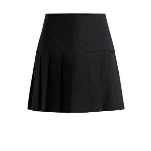 HUGO Pleated mini skirt in a stretch wool blend