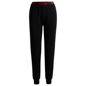 HUGO Cotton-blend tracksuit bottoms with logo waistband