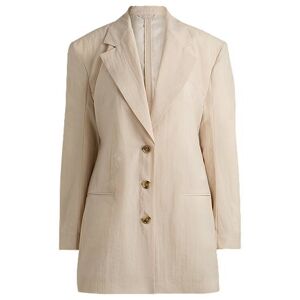 Boss Cotton-blend jacket with open back and silk lining