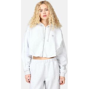 adidas Hoodie - Cropped Full-Zip Loungewear Hvid Female XS