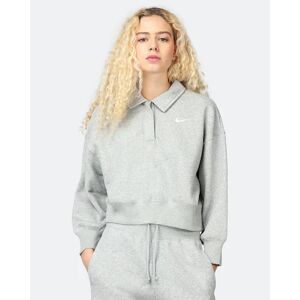 Nike Sweatshirt - Phoenix Fleece Polo Hvid Female M
