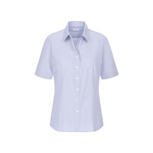 Seidensticker Women's Blouse Non Iron Slightly Fitted Shirt Blouse with Shirt Blouse Collar Short Sleeve 100% Cotton 48