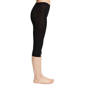 ESPRIT Women's Capri Leggings Cotton Blend, Pack of 1, Various Colours Colours, size 36-46 (S-XXL) – opaque basic leggings made of skin-friendly cotton (Cotton Capri W Ca) Black (Black 3000) Plain Blickdicht, size: m