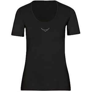 Trigema Women's T-Shirt with Swarovski® Crystals, black