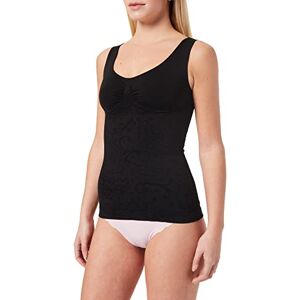 belly cloud Women's Figure-Shaping Top Allover Paisley, Black (Black 001)