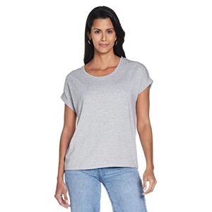 ONLY Onlmoster Women's Plain T-Shirt Basic Crew Neck Short Sleeve Top, Grey (Light Grey Melange)