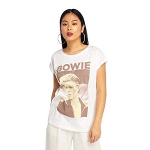 Damen Ladies David Bowie Tee M White