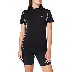Ultrasport Women's Biking Shirt Short Sleeve Black/White, X-small