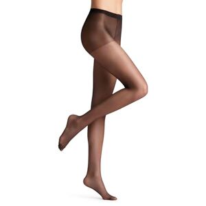 FALKE Damen Strumpfhose Invisible Deluxe 8 DEN W TI ultra-transparent einfarbig 1 Stück, Schwarz (Black 3009), S-M