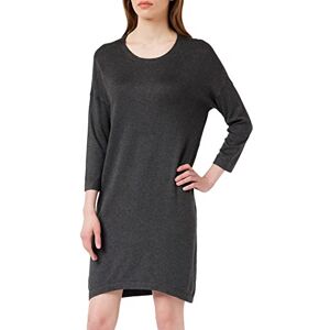 VERO MODA Female Knitted Dress, 3/4 Sleeves (Vmglory Vipe Aura 3/4 Dress Noos) Grey (dark grey blend), size: XS