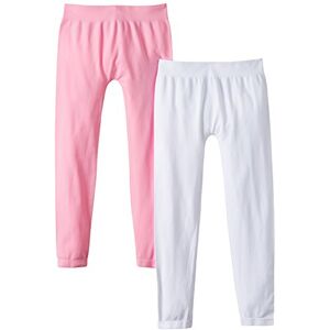 Luigi di Focenza Girls' Leggings 1671, Pack of 2, Pink (pink-white 576/099)