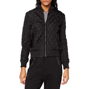 Urban Classics Women’s Jacket, Diamond Quilt Nylon Jacket (Ladies Diamond Quilt Nylon Jacket) Black (Black 7), size: l