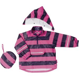 Playshoes Poncho Stripes Boy's Rain Coat Pink-Purple, 116 cm