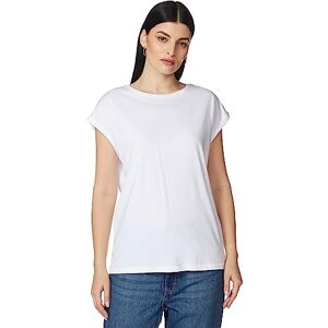 Urban Classics Women's Extended Shoulder Tee T-Shirt, Darkshadow, XL, White