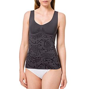 belly cloud Women's Figure-Shaping Top Allover Paisley, Grey (anthracite 004)