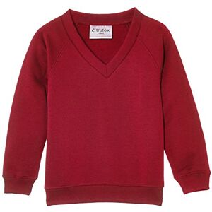 Trutex Limited Unisex 260G V-Neck Sweatshirt, Rot (Wine), 158 (Herstellergröße: Small)