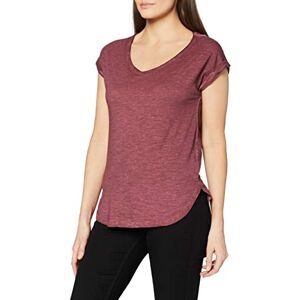 Urban Classics Damen Ladies Long Back Shaped Spray Dye Tee T Shirt, Rot (Burgundy 606), L EU