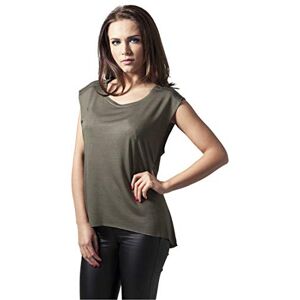 Urban Classics Women's Sleeveless T-Shirt Green Small