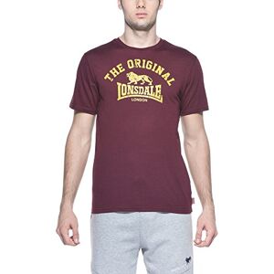 Lonsdale Unisex Langarmshirt T-shirt Regular Fit Original rot (altmodisches weinrot) XX-Large