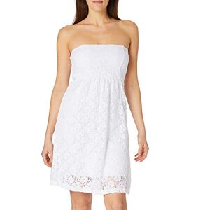 Urban Classics Damen Ladies Laces Dress Kleid, White, XS