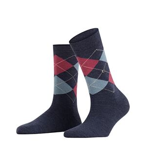 Burlington Damen Socken Marylebone W SO Wolle gemustert 1 Paar, Blau (Dark Blue Melange 6688), 36-41