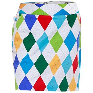 Royal & Awesome Damen Rock King of Diamonds Ladies Skort, Multicolour, 36 (UK 10),