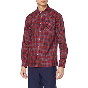 merc London Herren Regular Fit Smoking Hemd, Gr. Small, Rot Rouge (Stewart Red)