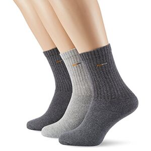 Camano pack of 3 unisex basic sports socks with comfort cuffs, for men and women. -