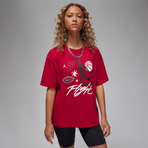 Jordan-T-shirt med firkantet snit til kvinder - rød rød XS (EU 32-34)