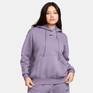 Oversized Nike Sportswear Phoenix Fleece-pullover-hættetrøje til kvinder - lilla lilla XL (EU 48-50)