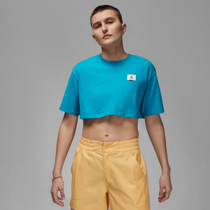 Jordan Sport Cropped-T-shirt til kvinder - blå blå XL (EU 48-50)