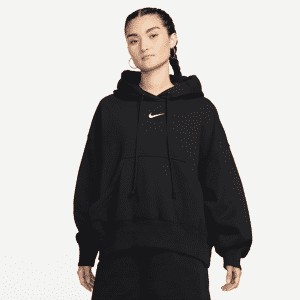 Ekstra overdimensioneret Nike Sportswear Phoenix Fleece-pullover-hættetrøje til kvinder - sort sort XL (EU 48-50)