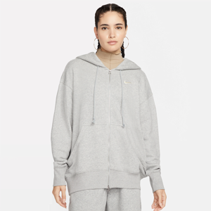 Oversized Nike Sportswear Phoenix-hættetrøje med lynlås til kvinder - grå grå XL (EU 48-50)