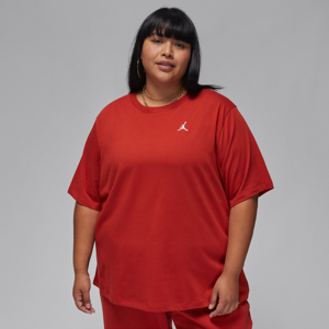 Jordan Essentials-kæreste-T-shirt til kvinder (plus size) - rød rød 1X