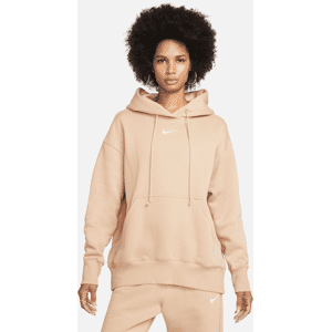 Oversized Nike Sportswear Phoenix Fleece-pullover-hættetrøje til kvinder - brun brun M Short