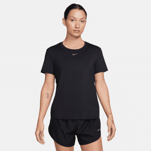 Kortærmet Nike One Classic Dri-FIT-trøje til kvinder - sort sort XL (EU 48-50)
