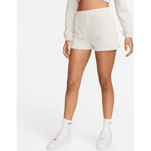 Højtaljede slanke Nike Sportswear Chill Terry-shorts (5 cm) i french terry til kvinder - brun brun XS (EU 32-34)