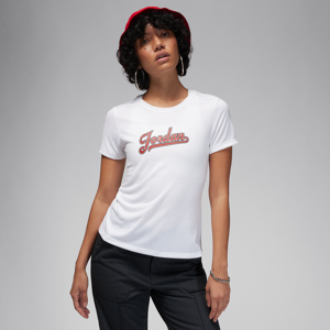 Slank Jordan-T-shirt til kvinder - hvid hvid XXL (EU 52-54)