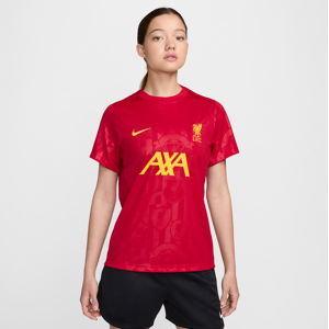 Liverpool FC Academy Pro Nike Dri-FIT Pre-Match-fodboldtrøje med korte ærmer til kvinder - rød rød XS (EU 32-34)