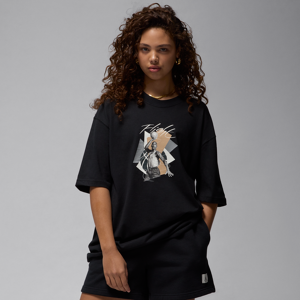 Oversized Jordan-T-shirt med grafik til kvinder - sort sort XS (EU 32-34)