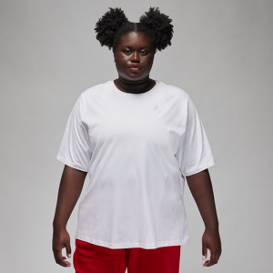 Jordan Essentials-kæreste-T-shirt til kvinder (plus size) - hvid hvid 1X