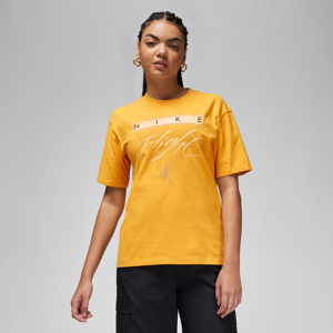 Jordan Flight Heritage-T-shirt med grafik til kvinder - gul gul XS (EU 32-34)