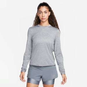 Nike Dri-FIT Swift Element UV-løbetrøje med rund hals til kvinder - grå grå XL (EU 48-50)