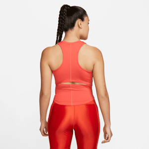 Kort Nike Dri-FIT One Luxe-tanktop til kvinder - rød rød XXL (EU 52-54)